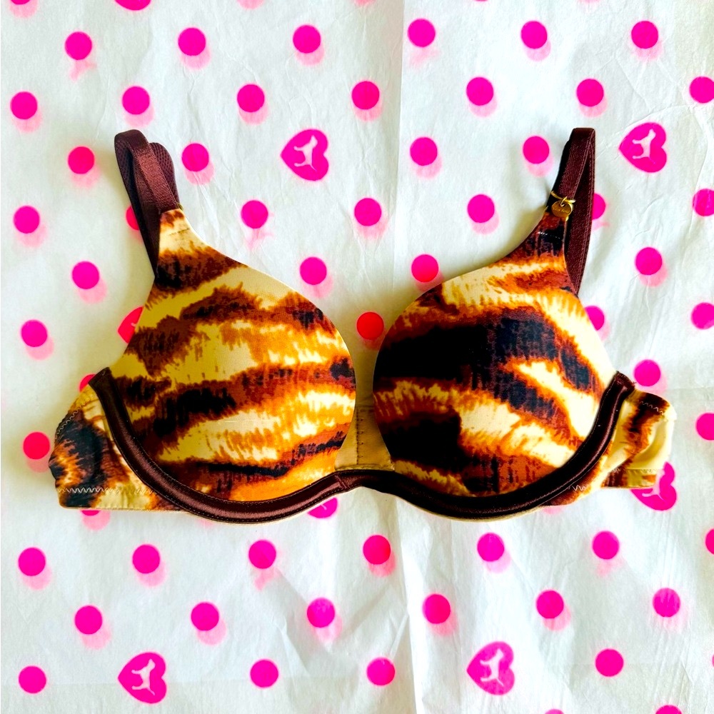 Vintage Victoria’s Secret Push Up Bra with Gold Hardware and Underwire